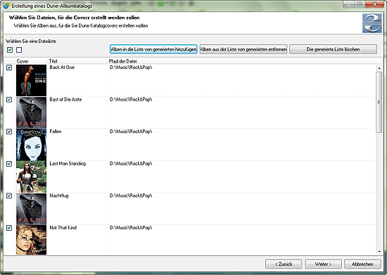 Musikalben fr Dune-Katalog whlen