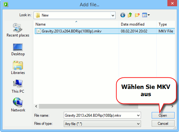 MKV Datei ffnen