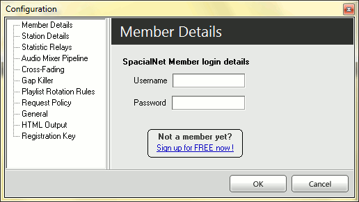 Internetradio Login