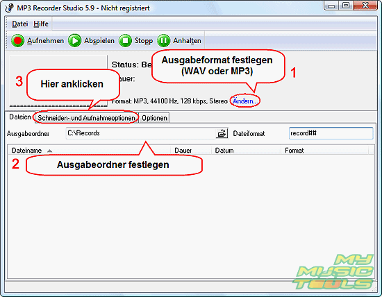 Ton- und Stimmeaufnahme