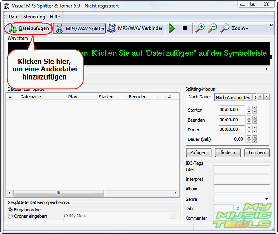 Audiodatei hinzufgen