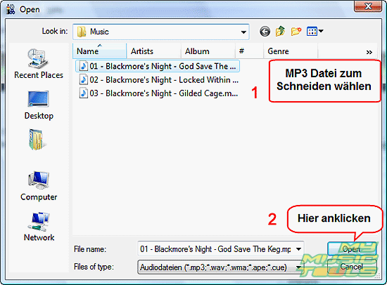 MP3 Datei ffnen