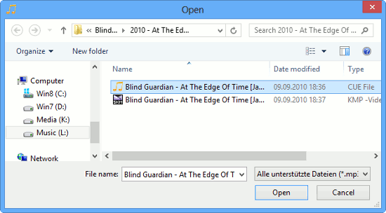 CUE Datei ffnen