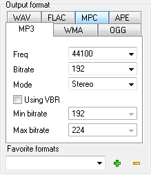 Adjust MP3 settings