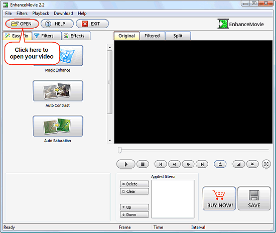 EnhanceMovie main window